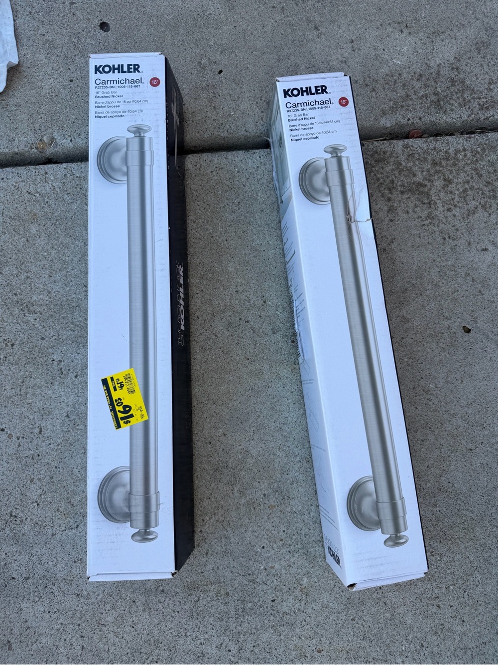 Carmichael Brushed Nickel Grab Bar - Brushed Nickel